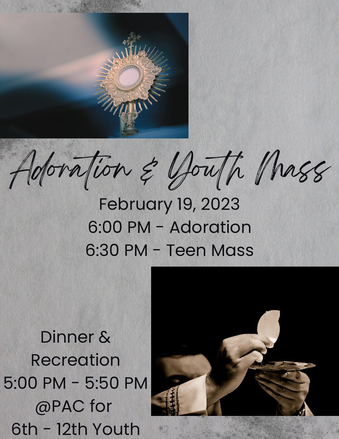 Adoration and Youth Mass – Holy Family Catholic Church